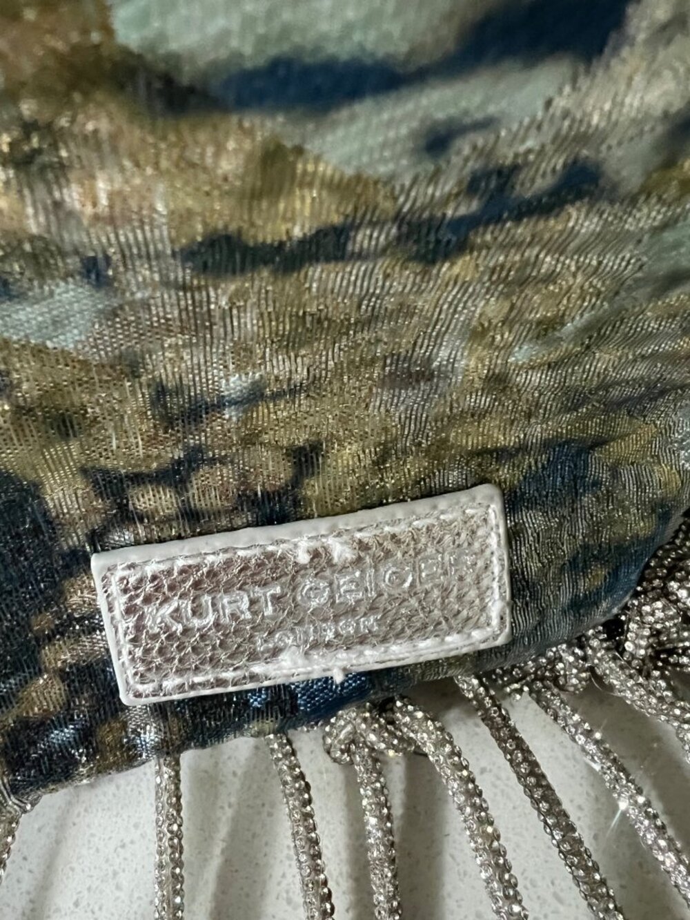 KURT GEIGER LONDON Mini Macramé Crystal Drawstring Bag - Picture 8 of 10
